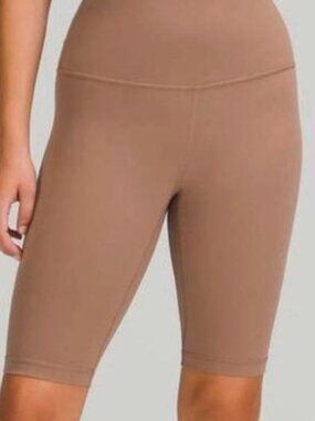 Lululemon Taupe Align High Rise Biker Shorts